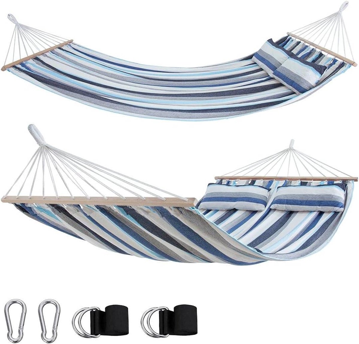 XXL Hangmat - Strandmat - Ontspannen Buiten - TÜV Getest - 240 x 160 cm - Aqua