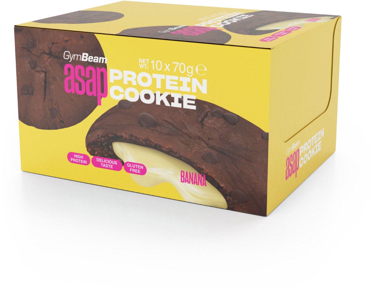 GymBeam ASAP Eiwitkoekje 10 x 70 g banaan