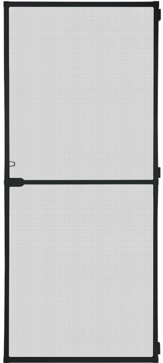 Inzet hordeur voor balkondeur 100 x 210 cm - Insectenhor gedeeld antraciet