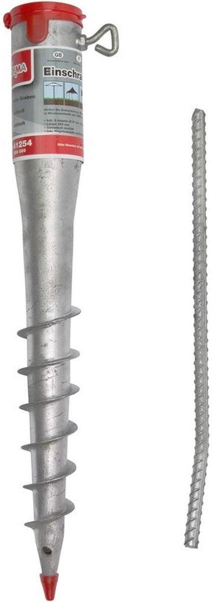 Verzinkte Inschroefbodemmat 25-64 mm voor Droogmolens, Parasols en Antennes
