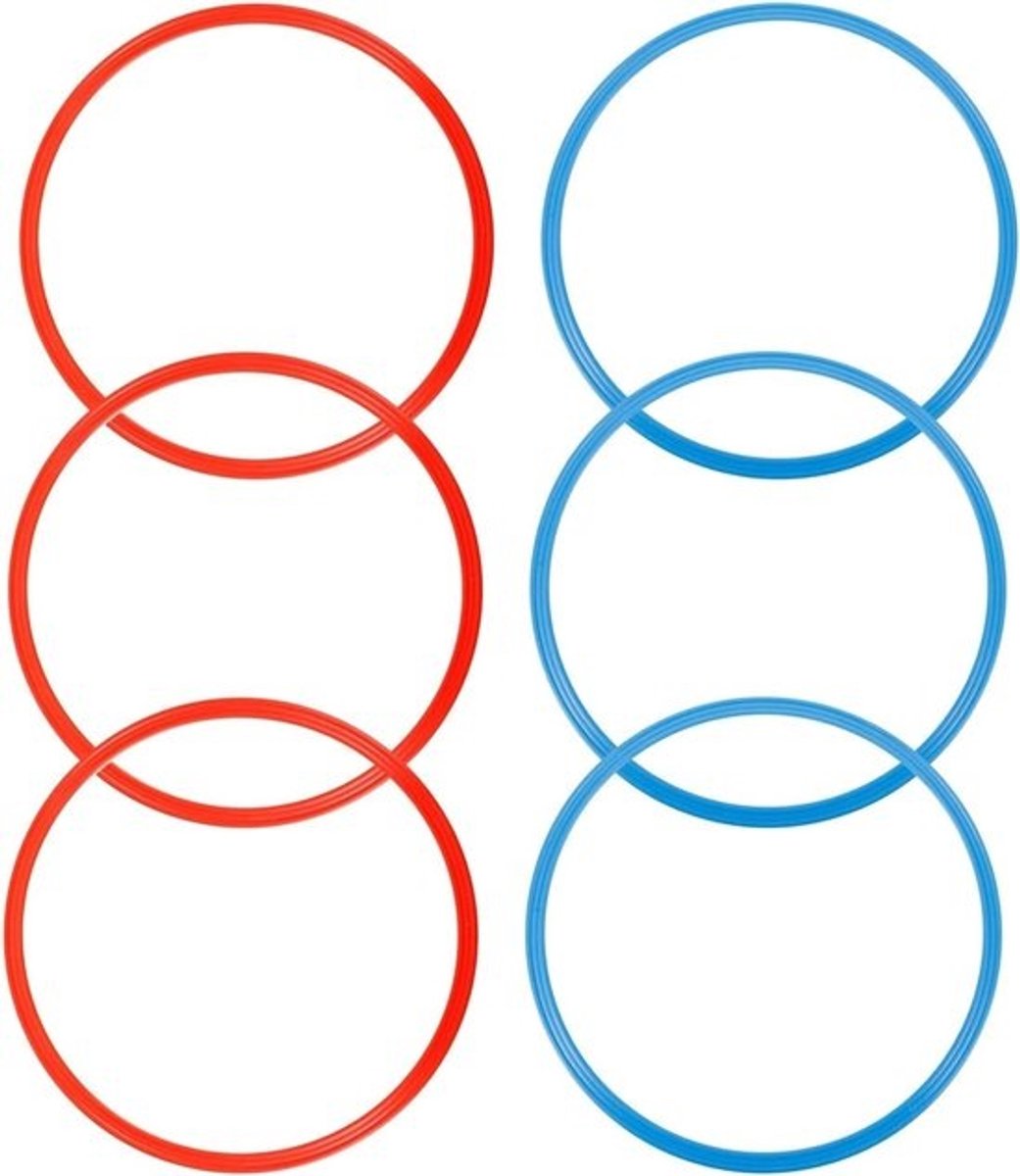 Agility Ringen - Trainingsringen Sport - Voetbal Training - Set van 6 - 40x40cm - Willekeurige Kleuren