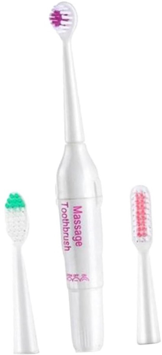 Elektrische Tandenborstel Set - Mondverzorging - Dagelijkse Reiniging - Drie Opzetborstels - 19 x 3 x 15 cm - Willekeurig