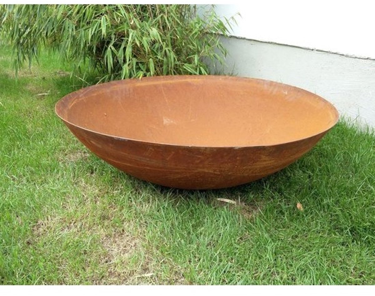 Vuurschaal Metaal - Buitenhaard Rond - Terras Verwarmen - Groot 90 cm - 90 cm - Roestbruin