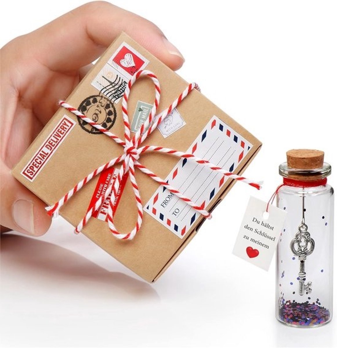 Romantisch Liefdescadeau voor Haar en Hem met Versierde Geschenkdoos