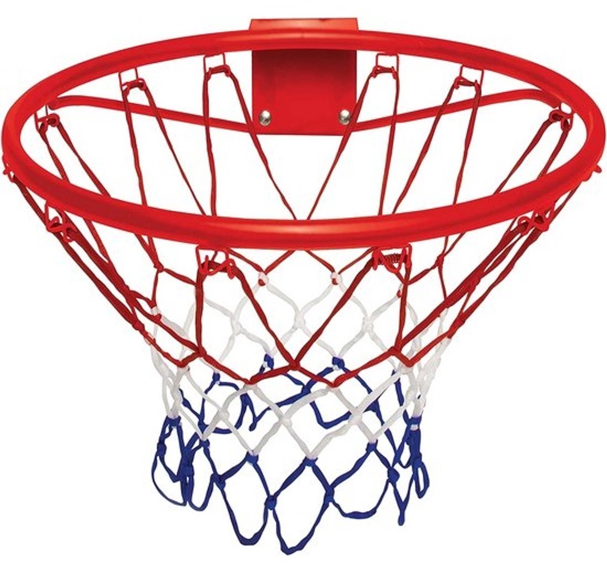 Basketbalring met net - Basketbalbord - Buiten sporten - Inclusief bal en pomp - 42 cm diameter - Rood