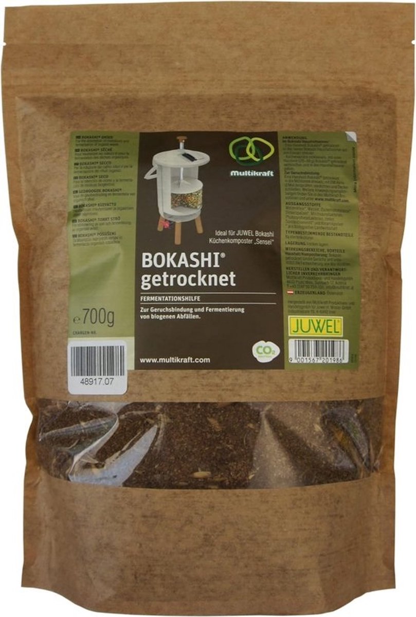 Bokashi Fermentatiehulp voor Compostbak - Geurbinding en Fermentatie van Biogeen Afval - Eenvoudig in Gebruik (700g)