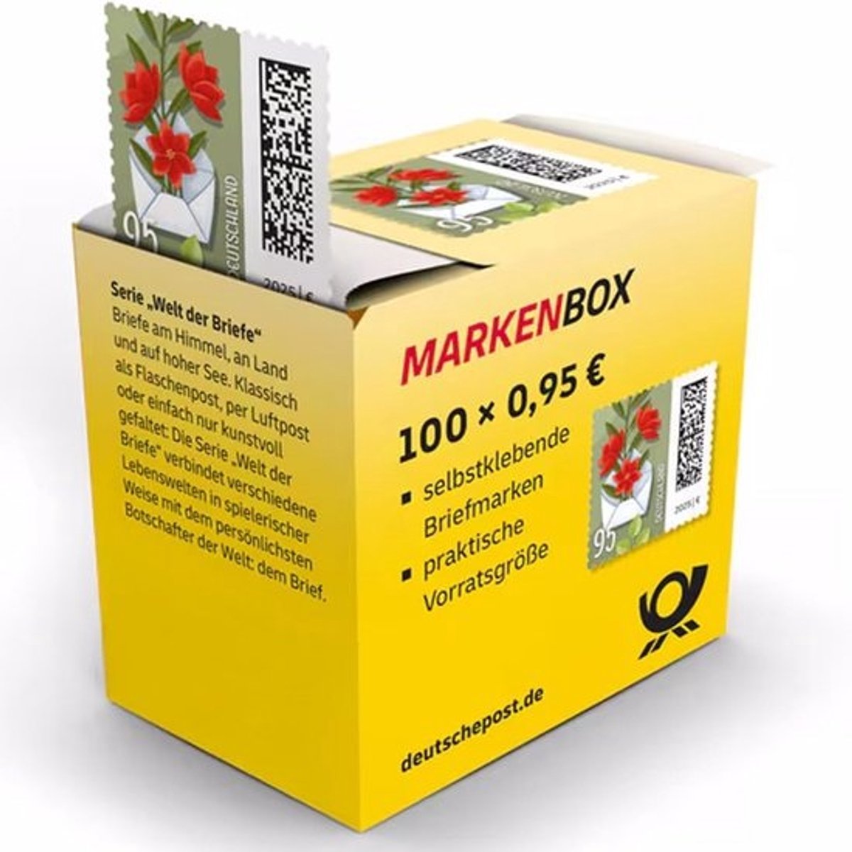 10 Zelfklevende Postzegels €1,80 voor Grote Brieven (500g NL) en Internationale Compacte Post (50g)
