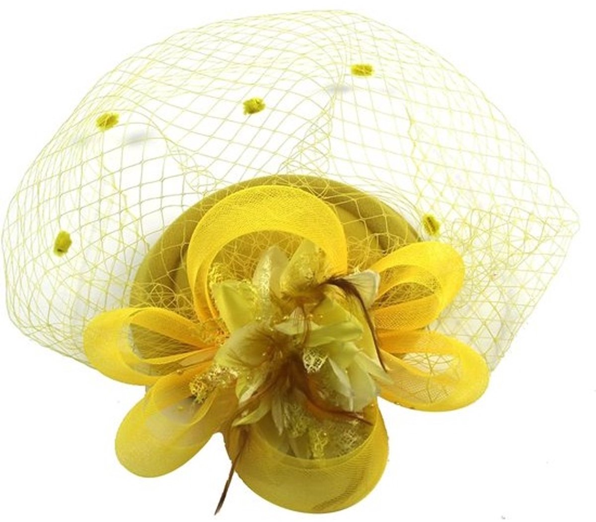 Fascinator Hoed - Veer Haarclip - Feestelijke Gelegenheid - Twee Draagopties - Verstelbaar - Veelkleurig