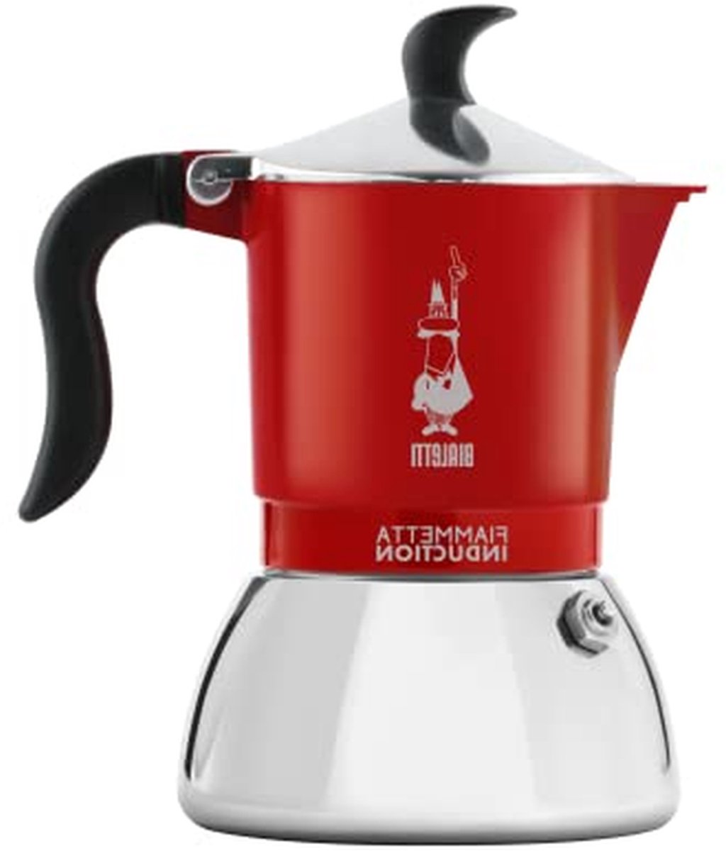 Koffiezetapparaat - Espresso Maker - Koffie Bereiden - Inductie Geschikt - 4 Tassen - Rood