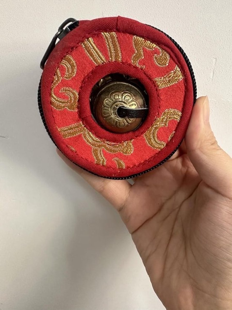 Tibetaanse Tingsha Bel - Meditatie Klokkenspel - Yoga en Meditatie - Handgemaakt Acht Symbolen - 6.5 cm - Metaal