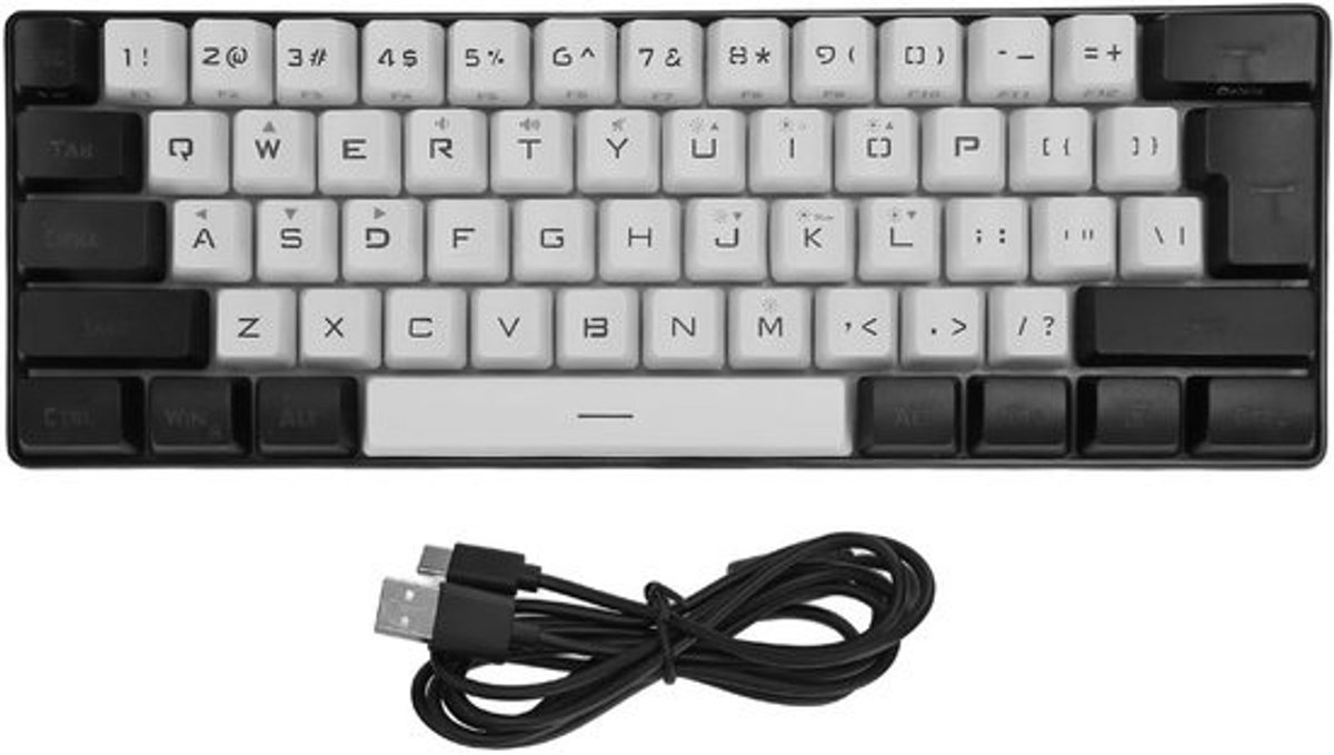Compact 60% Mechanisch Gevoel Toetsenbord RGB Bedraad Ergonomisch Voor Gaming en Kantoor