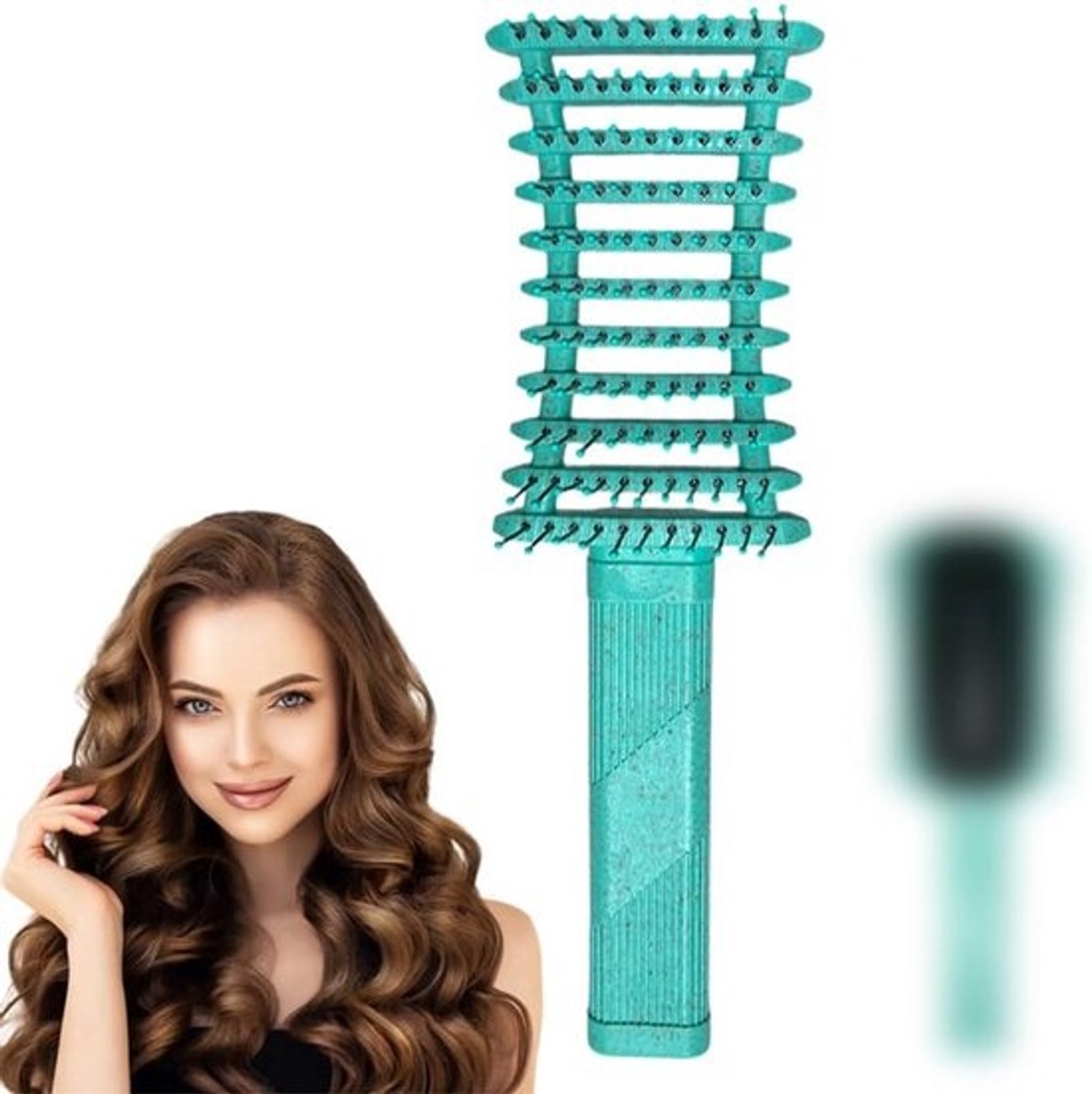 Krulborstel en Stijlbruisset voor Volumineuse Krullen en Glad Haar