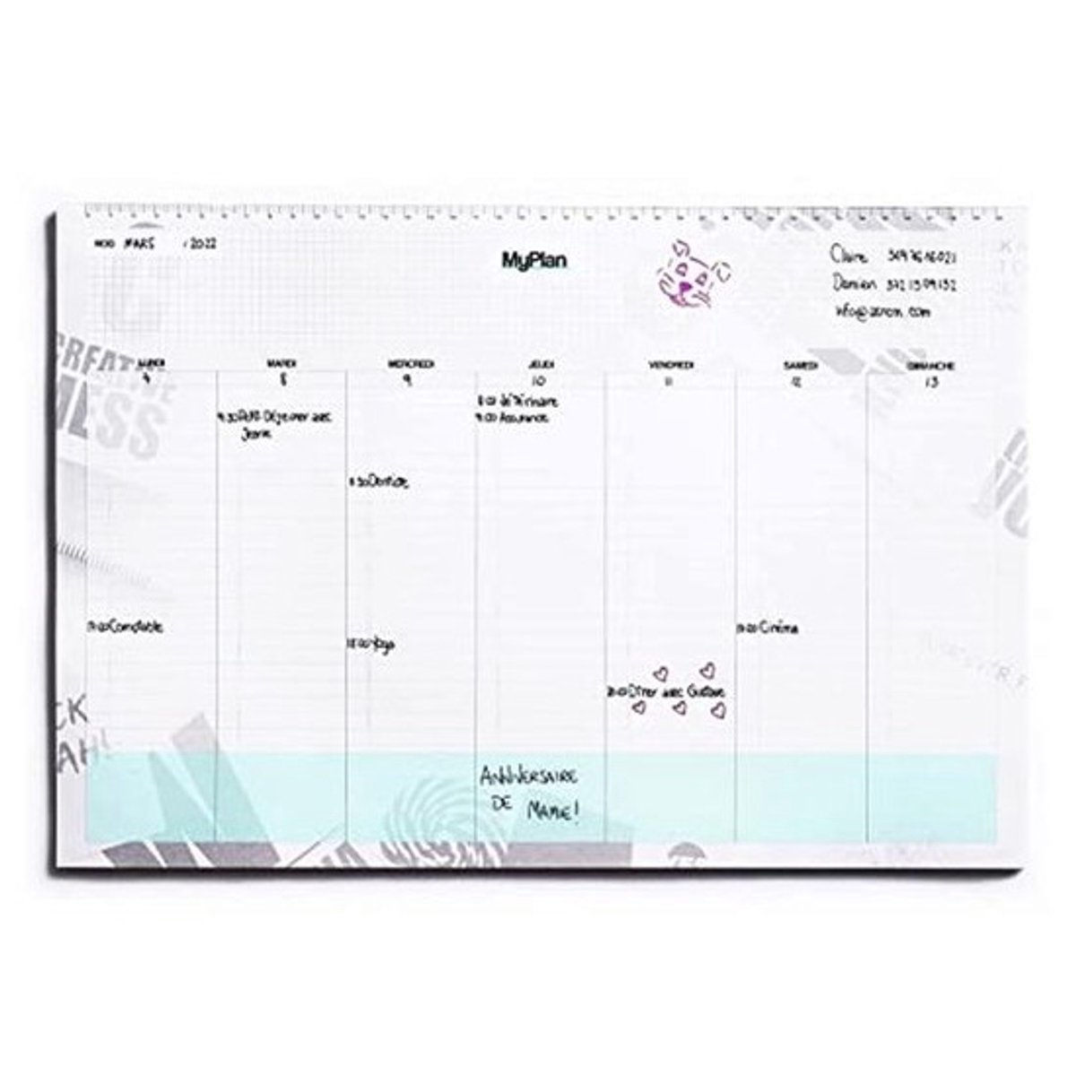 A3 Tafelplanner - Organiser voor Afspraken en Verplichtingen