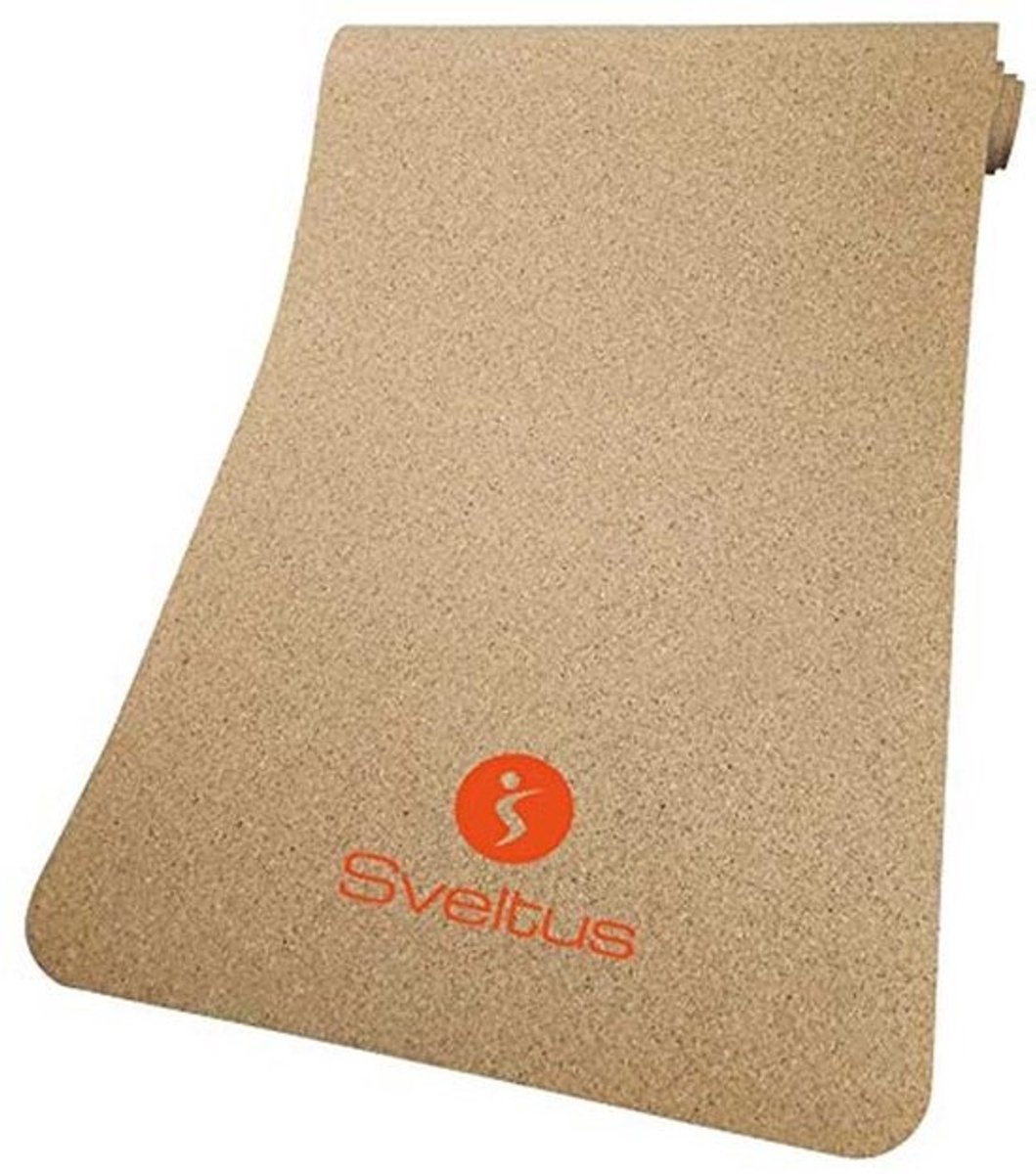 Yogamat voor volwassenen, uniseks, antislip en antibacterieel, paars/kurk