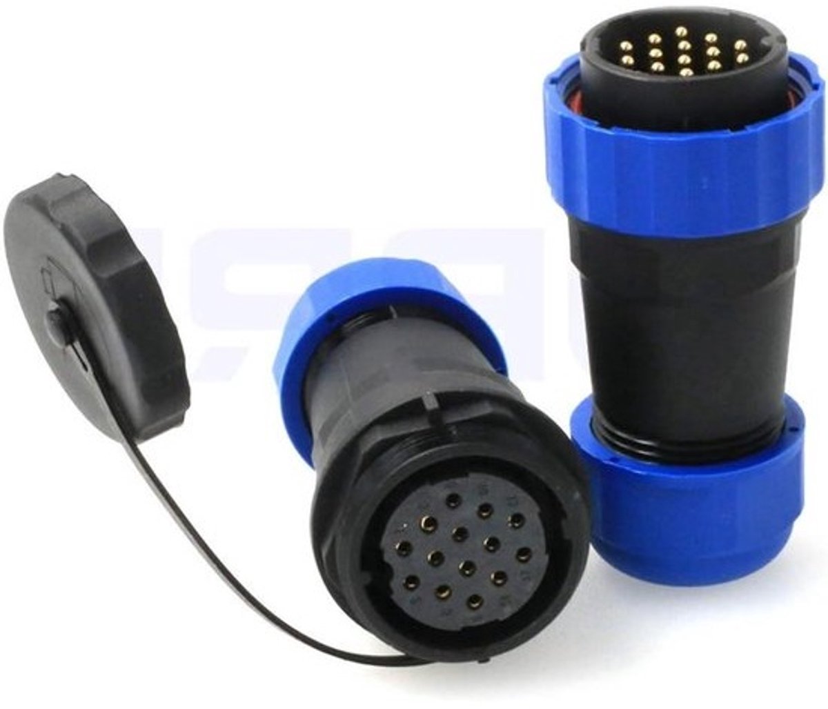 Industriële Connector - Waterdichte Schroefdraad Connector - Apparatuur Aansluiten - IP68 Waterdicht - 28 mm - Zwart