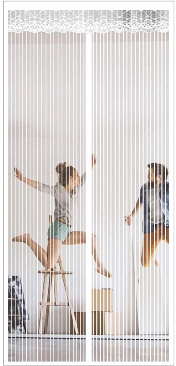 Magnetische Hordeur - Vliegendeur Hor - Insecten Buiten Houden - Automatisch Sluitend - 100x240cm - Wit