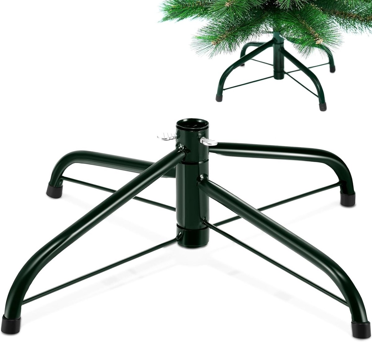 Vouwbare Stand voor Kunstkerstboom - Vervangende Metalen Basis voor Kunstkerstboom (40cm, Groen) - Stevig en Duurzaam