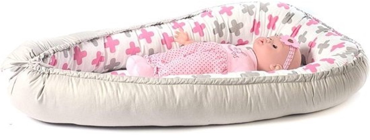 Babynestje Cocoon - Baby Cocon Bumper - Veilige Slaap - Omringt en Beperkt Beweging - 50 x 80 cm - Veelkleurig