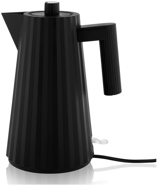Alessi Waterkoker Plissé - droogkookbeveiliging - zwart - Michele de Lucchi - 1.7 liter - MDL06 B