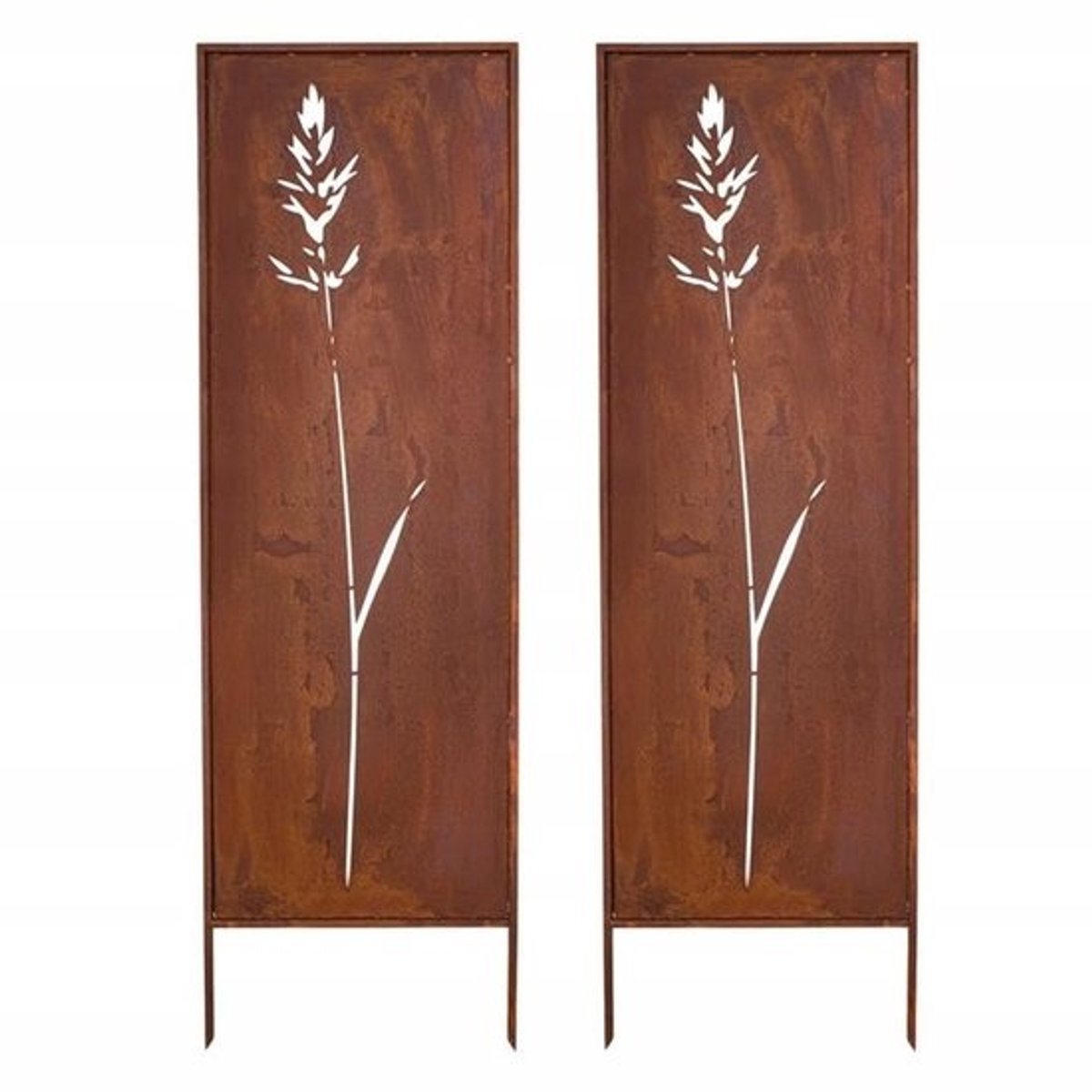 Metalen Inkijkbescherming Tuin - Roest Look - 160 cm x 50 cm