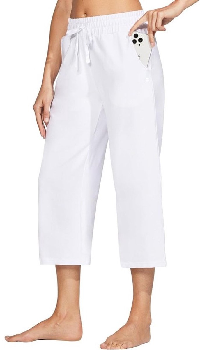 Capri Broek Dames - Loungewear Broek - Comfortabel Vrije Tijd - Grote Zakken - 50 cm Binnenbeen