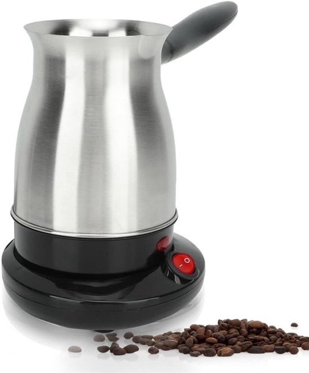 Elektrische Koffiezetter - Koffieapparaat Waterkoker - Heerlijke Koffie Zetten - LED Display Thermisch - 600 ml 600W - Mat Zwart