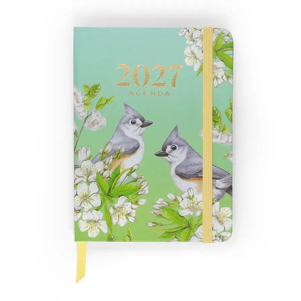 Pocket Agenda White Flowers A6 – Paperclip