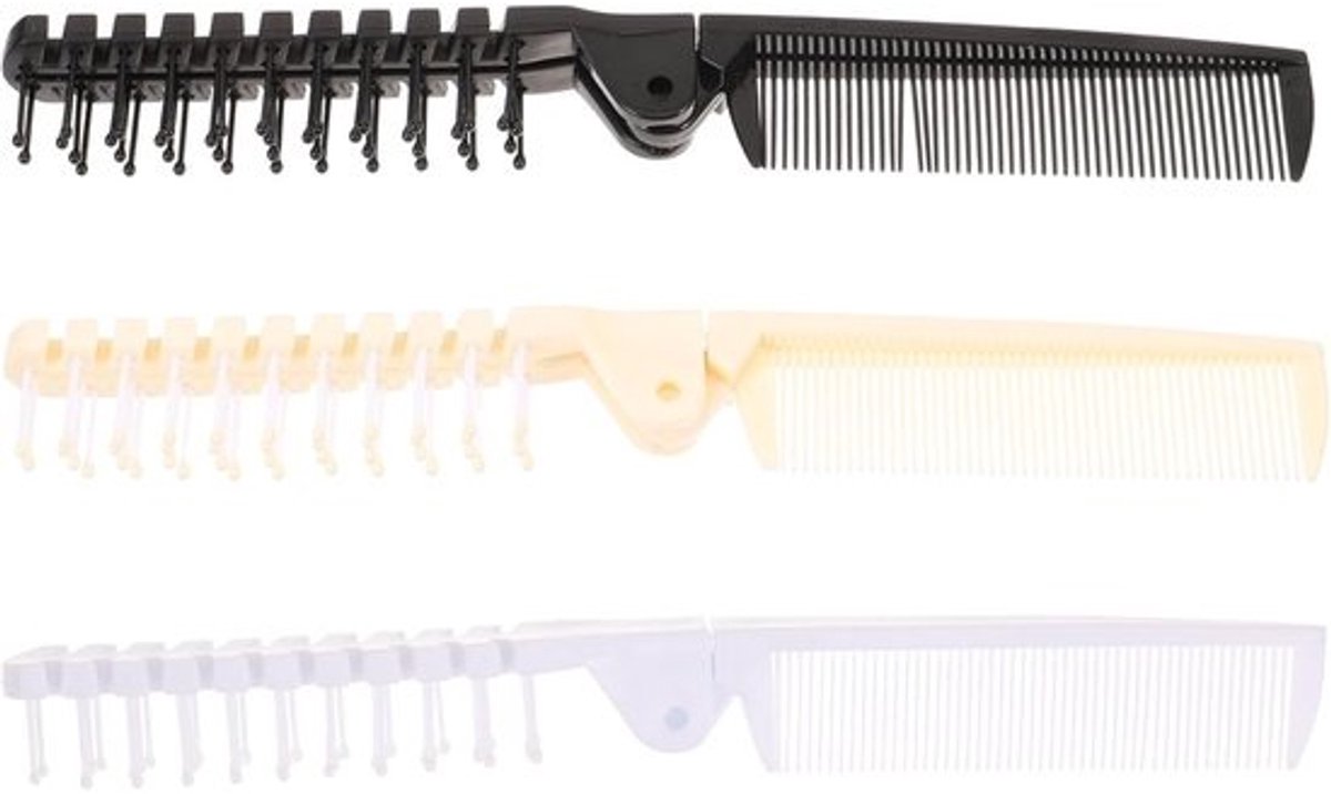 Reisborstel Zakkam - Opvouwbare Borstel - Dagelijkse Haarverzorging - Compact Opvouwbaar Ontwerp - 11 cm Lengte