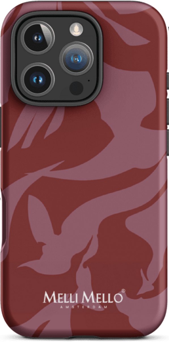 Melli Mello Telefoonhoesje Crimson Wave (Tough Case) - Apple iPhone 16 Pro