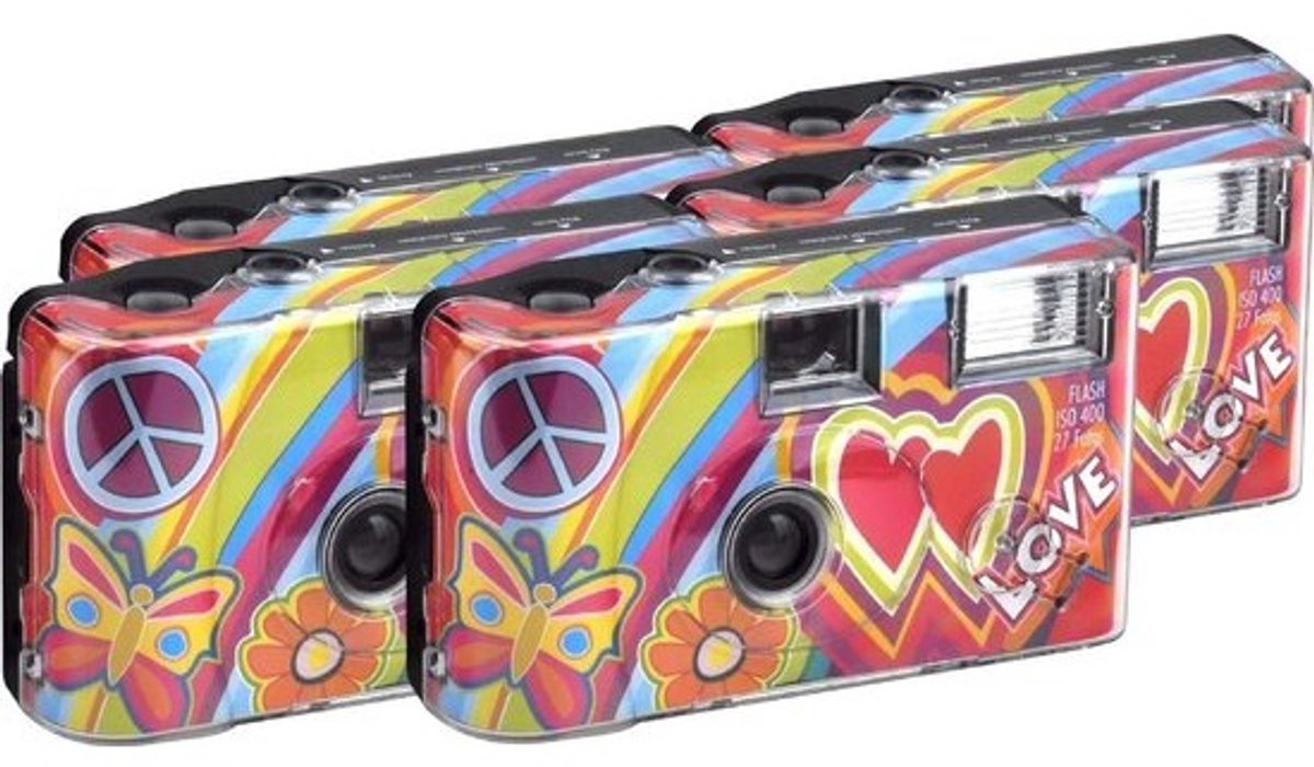 5x Wegwerpcamera met Flits - 27 Opnames per Camera - Ideaal voor Feestjes en Holidays