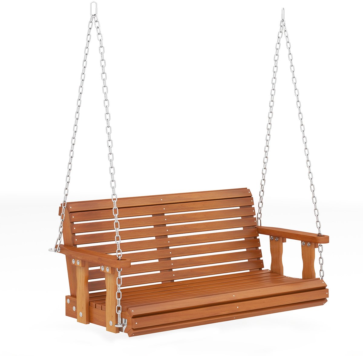 SureDeal® - Schommelbank - Hangbank Tuinschommel - 2-zits Dennenhout Hollywoodschommel - 120x62x49 cm - Bruin