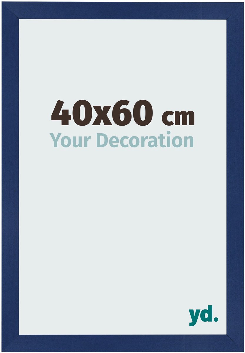 Your Decoration - Fotolijst 40x60 cm - MDF - Donkerblauw Geveegd - Bologna