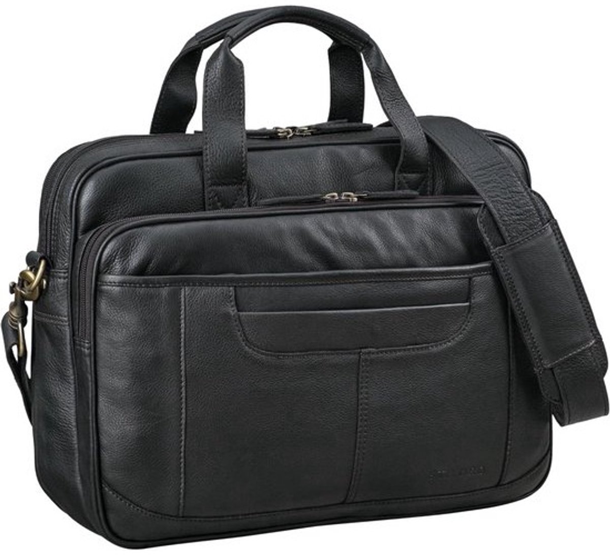 Leren Aktetas Schoudertas voor Heren en Dames 15.6 - 16 Inch Laptop/Notebook