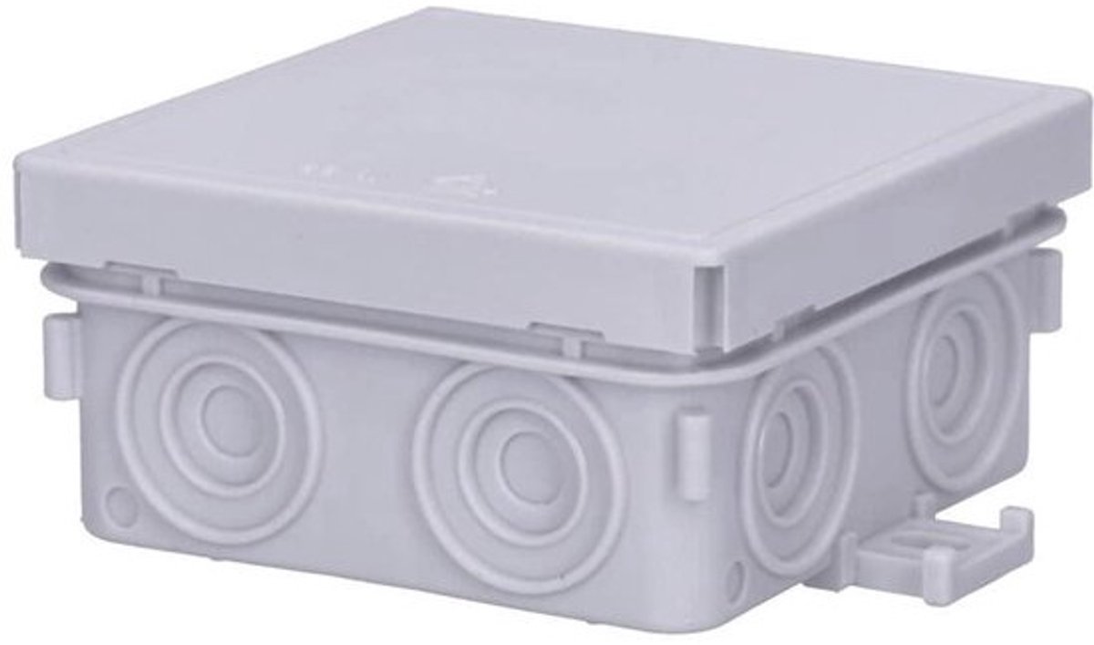 Vochtbestendige Opbouwdoos - Verdeeldoos Aansluitdoos - Elektrische Installatie - IP55 Spatwaterdicht - 130x85x42mm - Grijs