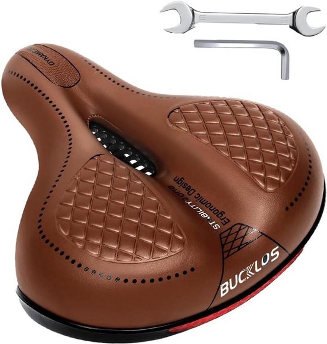 Breed en Comfortabel Fietszadel met Gel en Schokabsorptie