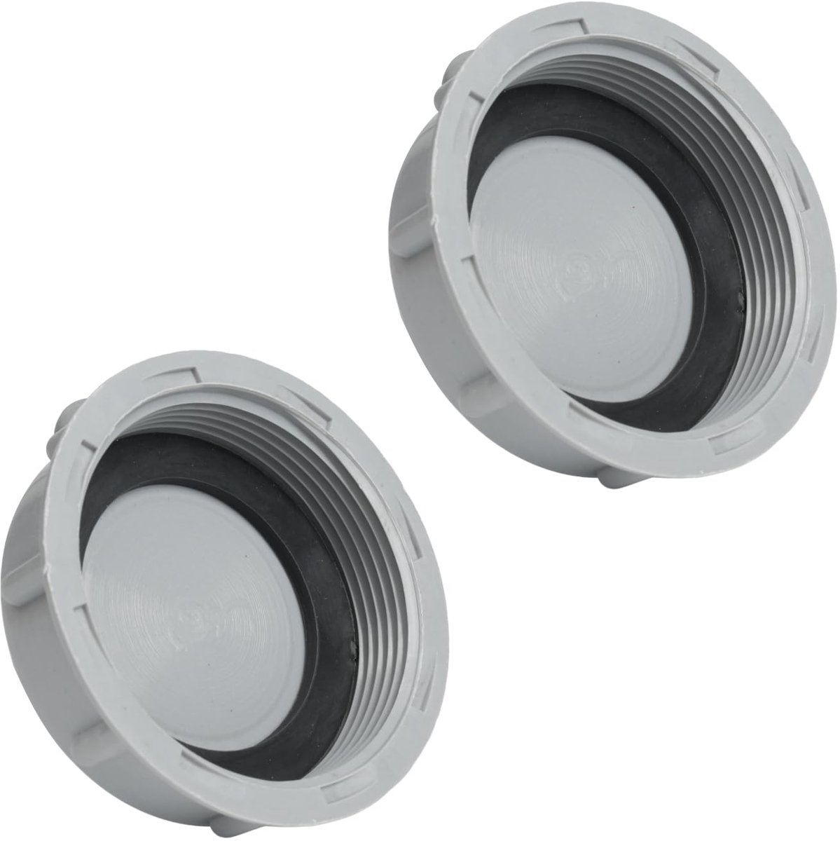 Sifon Afsluitdoppen - Met platte afdichtingen - Voor wastafel en keukenafvoerbuis - Geschikt voor afvoerbuis Diameter DN50 50 mm G2 en Sifonstop Diameter 54 mm - 2 stuks