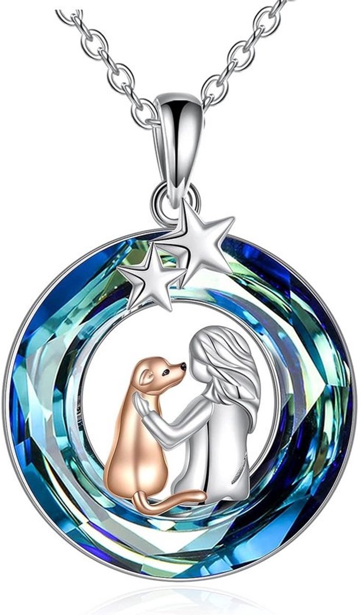 Hanger Ketting in 925 Sterling Zilver voor Hond of Meisje - Herdenkingssieraad voor Huisdieren
