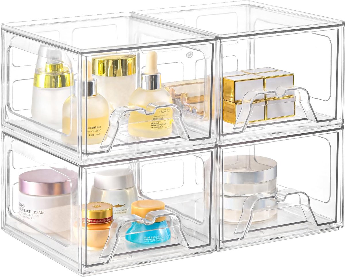 Acryl Make-up Organizer - Stapelbaar - Met 4 Lades