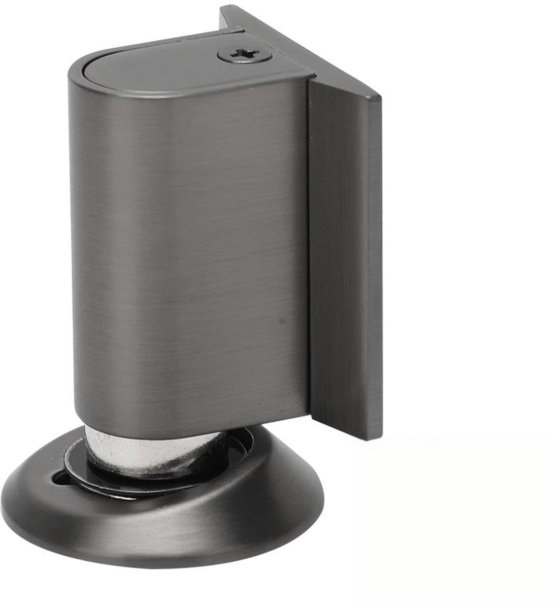 Magnetische Deurstopper - Van metaal - Voor vloerbevestiging - Zelfklevend & Met schroeven - Voor thuis en kantoor - Donkergrijs