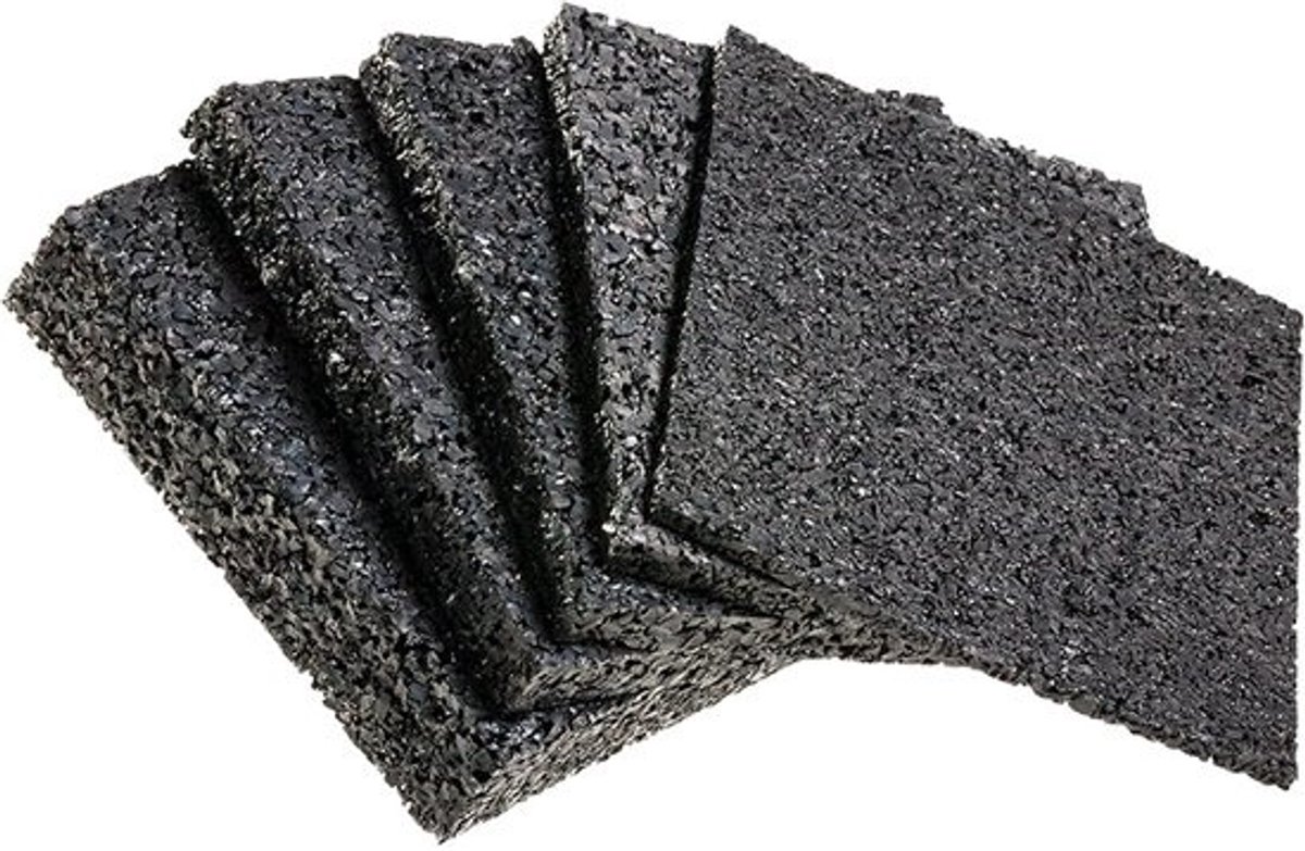 Rubberen Tegels Terras 90x90 cm – Diverse Diktes (3 t/m 20mm) – Antislip Onderlegger