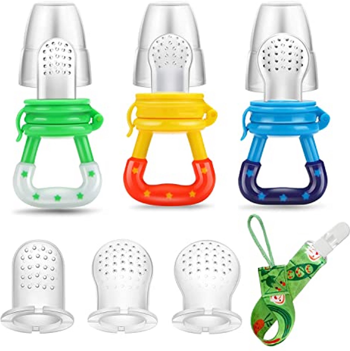 Baby Fopspeen Siliconen 3 Maten BPA Vrij Verzachtende Fopspeen en Bijtring voor Baby's en Peuters vanaf 3 Maanden