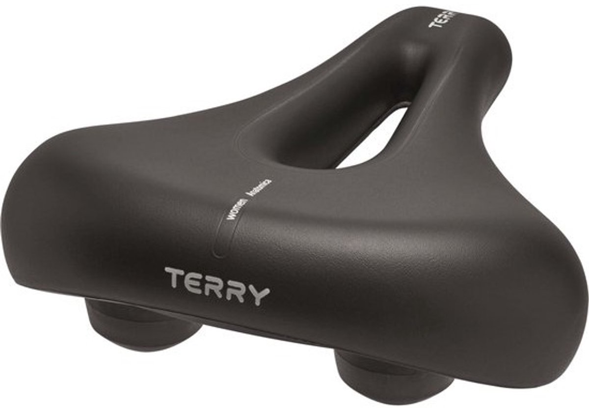 SnelShoppen - Terry Anatomica Fietszadel Dames, Zwart, Ergonomisch, Comfortabel, Universele Maat voor Fietsen, Stadsfiets, Toerfiets, Fietstocht