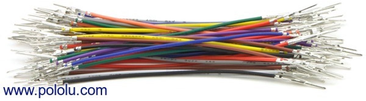Wires Pre-crimped Terminals 50-Piece 10-Color M-M 7,5cm Pololu 1808