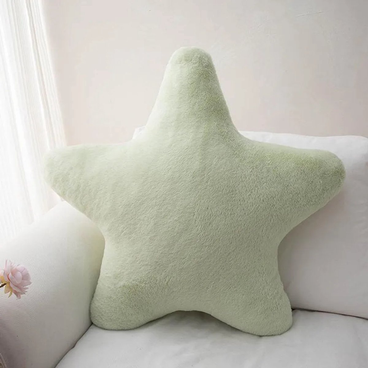 Casalora Stervormig Kussen 60cm – Zacht Pluche Sierkussen – Groot Schattig Sterkussen voor Bed, Bank & Kinderkamer – Decoratief Kussen – Goren Stervormig