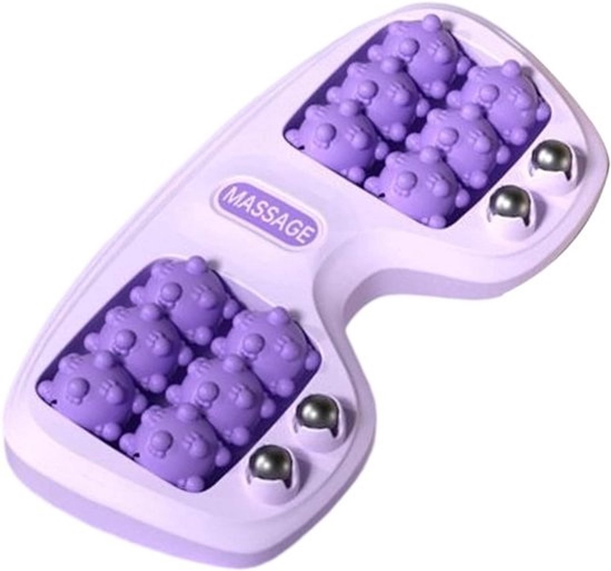 Voetmassage Roller - Plantaire Massager - Gerichte Verlichting - Compact Draagbaar - 31x17x7 cm - Violet/Groen