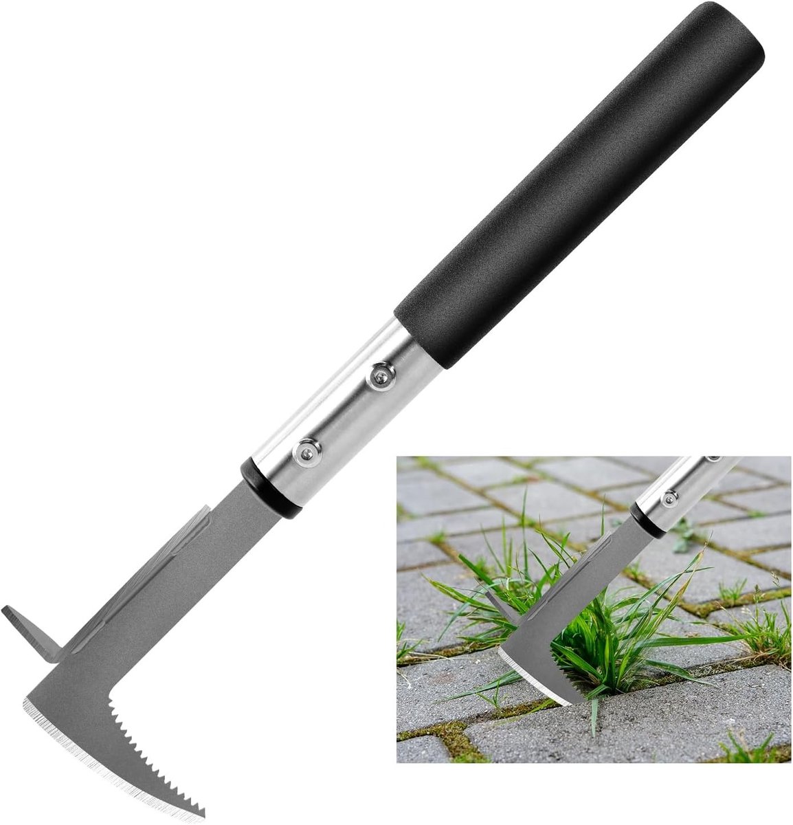 Ergonomische Onkruidschraper met Lange Handgreep, 33 cm, Ideaal voor Tuinonderhoud en Voorkomen van Onkruidgroei