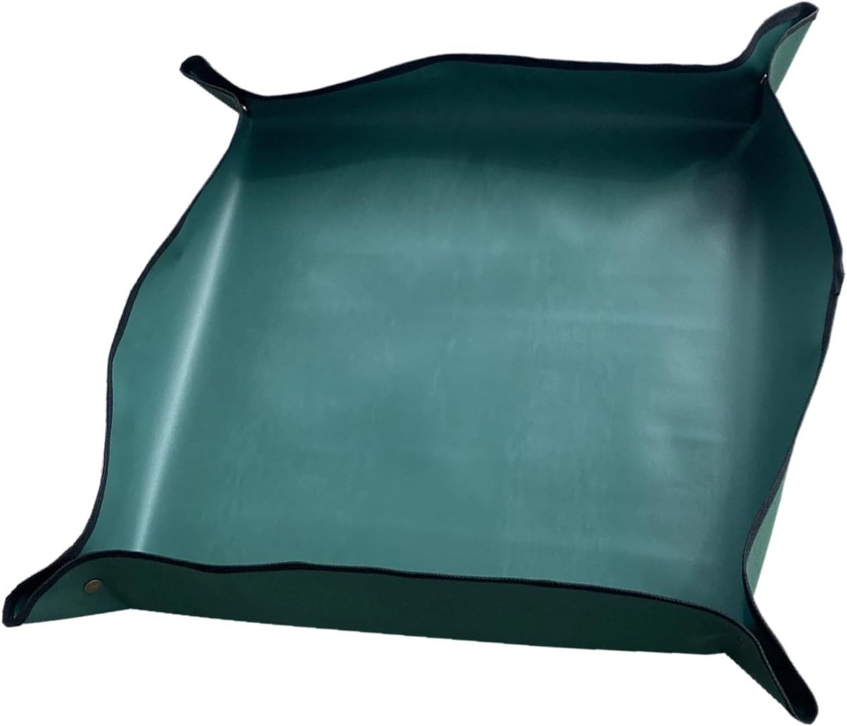 Waterdichte Repotting Mat 75x75cm voor Binnen en Buiten, Ideaal voor Vetplanten en Kamerplanten, Eenvoudig Schoon te Maken Tuinzeil (Donkergroen)