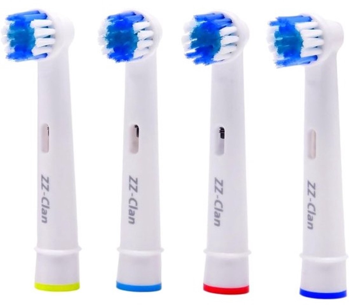 Opzetborstels - Borstelkoppen - Mondhygiëne - Indicator haren - 4 stuks