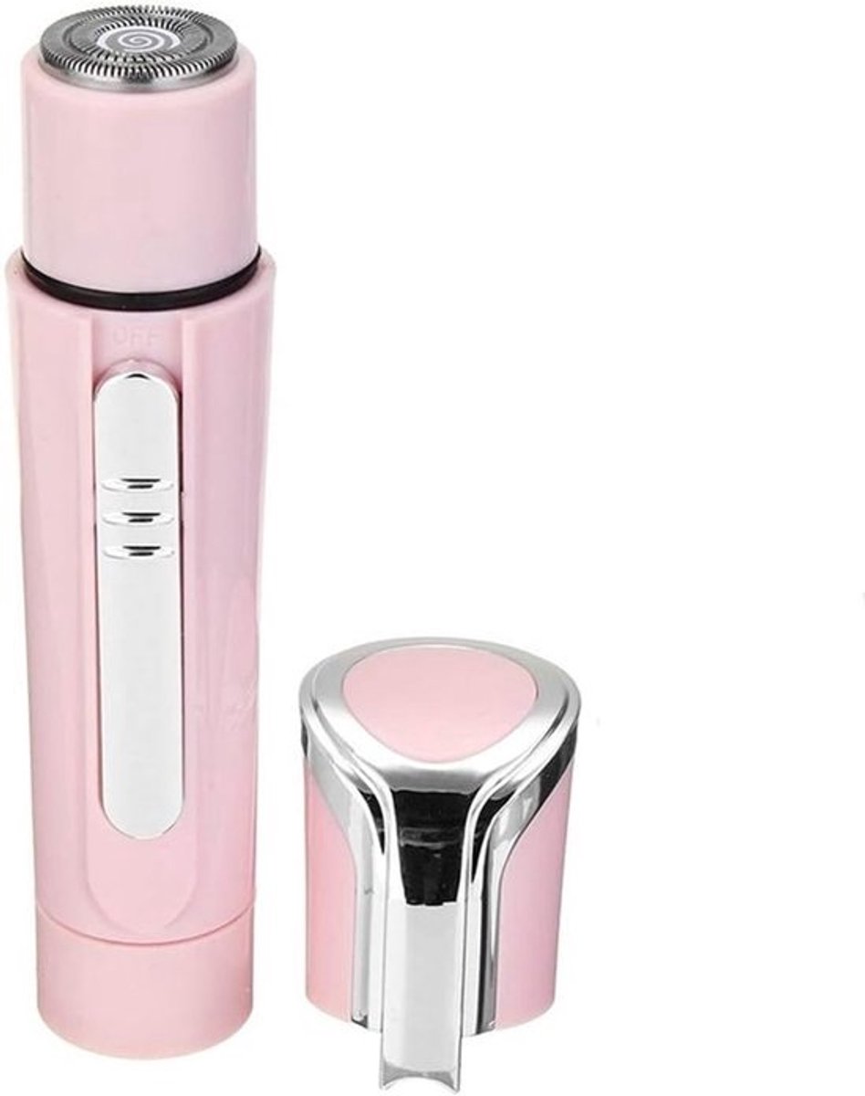 Elektrische Haarverwijderaar - Gezichtsreiniger Trimmer - Snel Haren Verwijderen - 4 Verwisselbare Koppen - 13 x 3 x 2.5 cm
