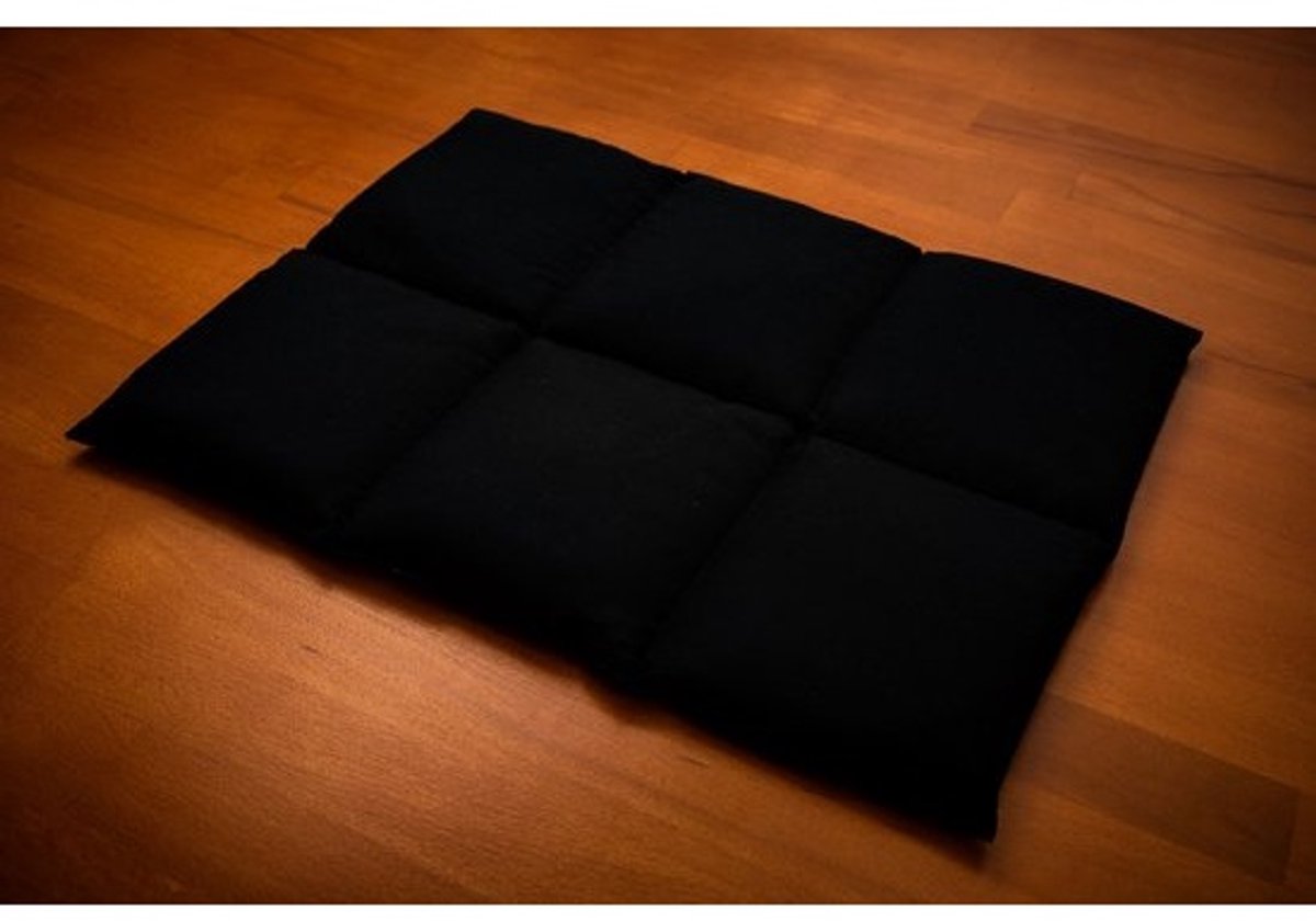 Graankussen - Warmtekussen Koud - Ontspanning - 6 Kamers - 40x30 cm - Zwart